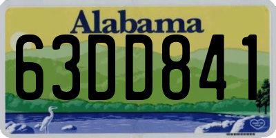 AL license plate 63DD841