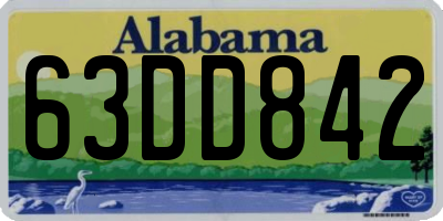 AL license plate 63DD842