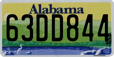 AL license plate 63DD844
