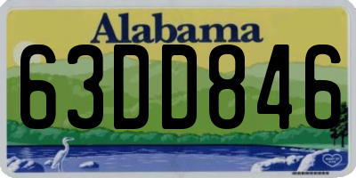 AL license plate 63DD846