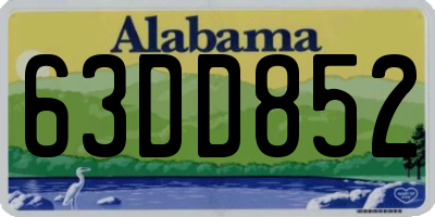 AL license plate 63DD852