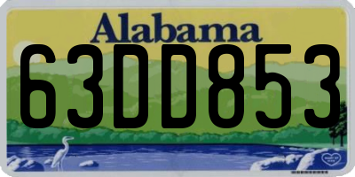 AL license plate 63DD853