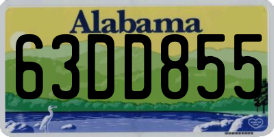 AL license plate 63DD855