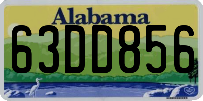 AL license plate 63DD856