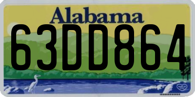 AL license plate 63DD864
