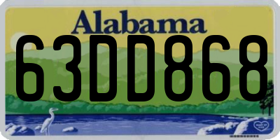 AL license plate 63DD868