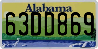 AL license plate 63DD869