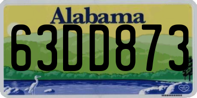 AL license plate 63DD873