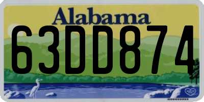 AL license plate 63DD874