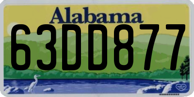 AL license plate 63DD877