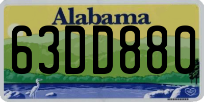 AL license plate 63DD880
