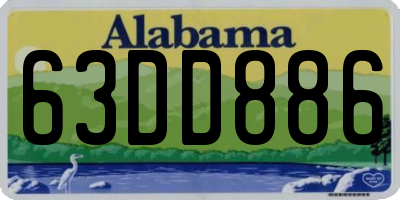 AL license plate 63DD886