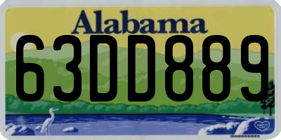 AL license plate 63DD889