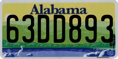 AL license plate 63DD893
