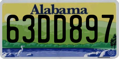 AL license plate 63DD897