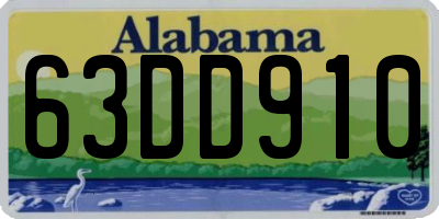 AL license plate 63DD910
