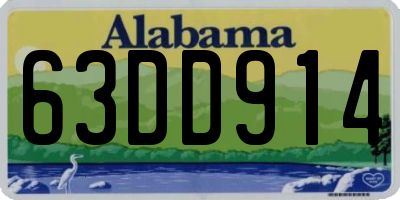 AL license plate 63DD914