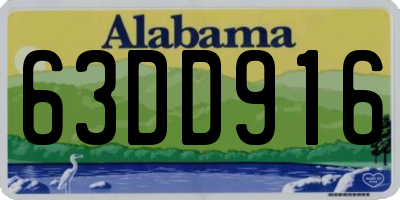 AL license plate 63DD916