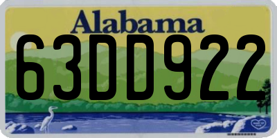 AL license plate 63DD922