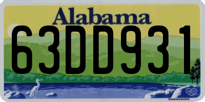AL license plate 63DD931
