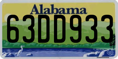 AL license plate 63DD933