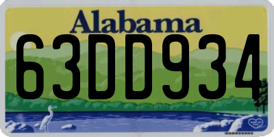 AL license plate 63DD934