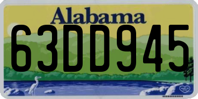 AL license plate 63DD945