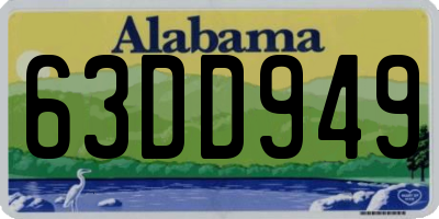 AL license plate 63DD949