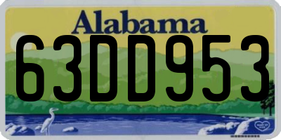 AL license plate 63DD953