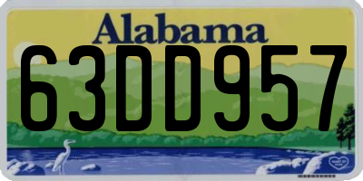 AL license plate 63DD957