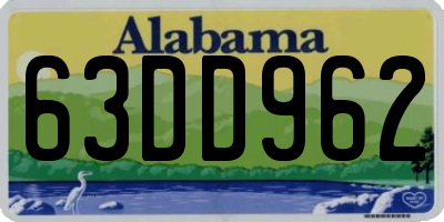 AL license plate 63DD962