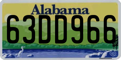 AL license plate 63DD966