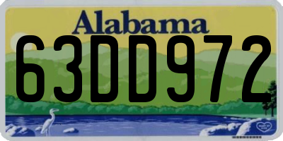 AL license plate 63DD972