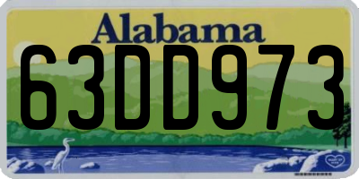 AL license plate 63DD973