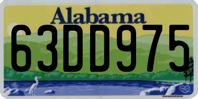 AL license plate 63DD975