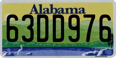 AL license plate 63DD976