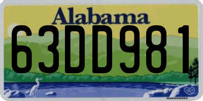 AL license plate 63DD981