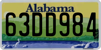 AL license plate 63DD984