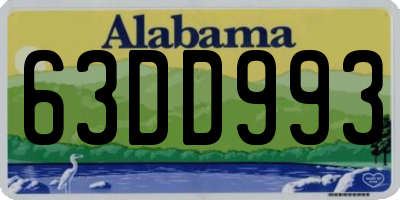 AL license plate 63DD993