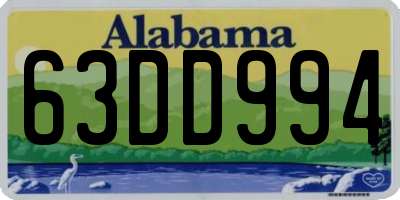 AL license plate 63DD994