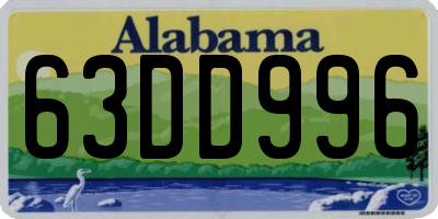 AL license plate 63DD996