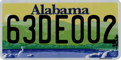AL license plate 63DE002