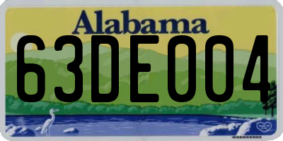 AL license plate 63DE004