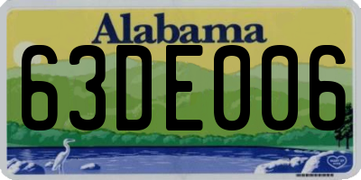 AL license plate 63DE006
