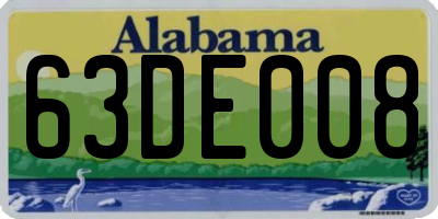 AL license plate 63DE008