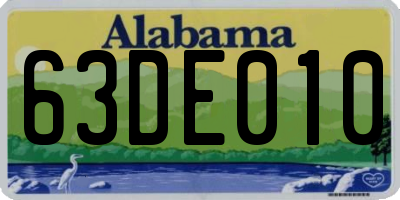 AL license plate 63DE010