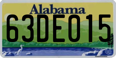 AL license plate 63DE015