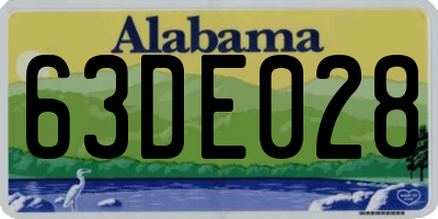 AL license plate 63DE028