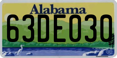 AL license plate 63DE030