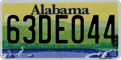 AL license plate 63DE044